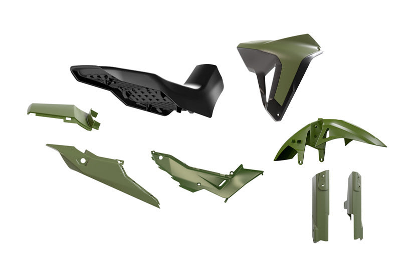 RTECH PLASTIC KIT REVOLUTION, RED/BLK
