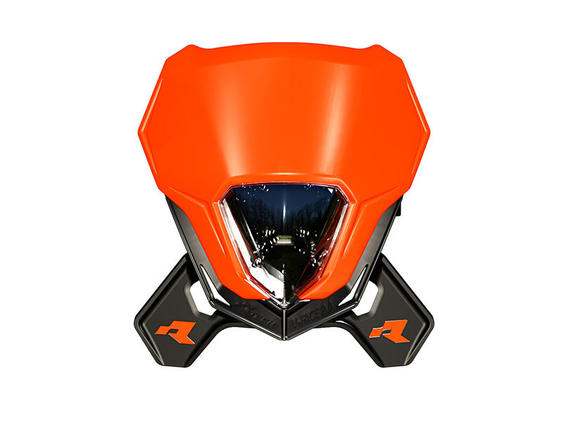 RTECH HEADLIGHT V-FACE 2.0 LED, ORG/BLK