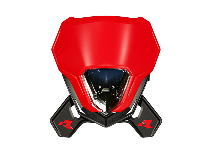 RTECH HEADLIGHT V-FACE 2.0 LED, RED/BLK