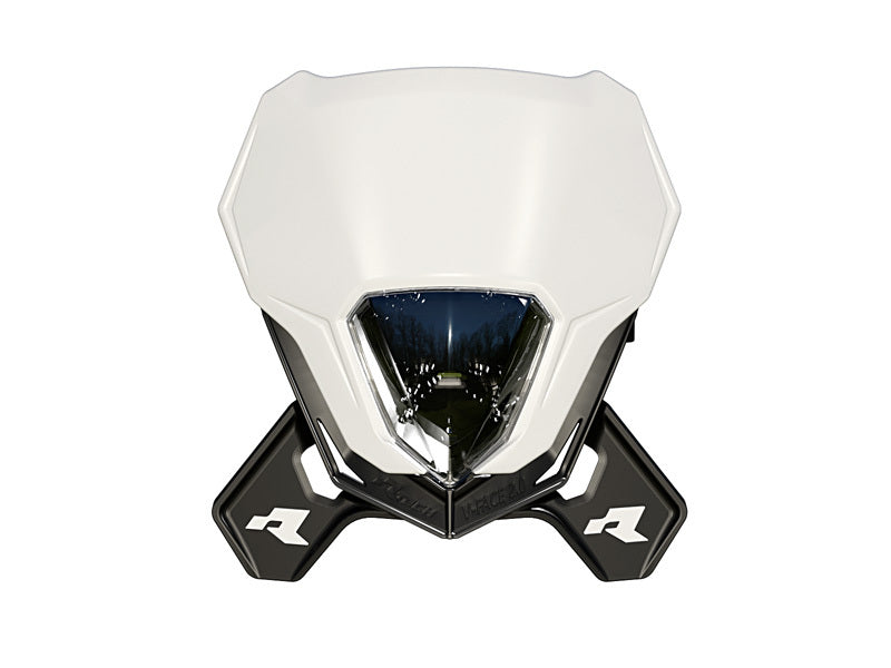RTECH HEADLIGHT V-FACE 2.0 LED, WHT/BLK