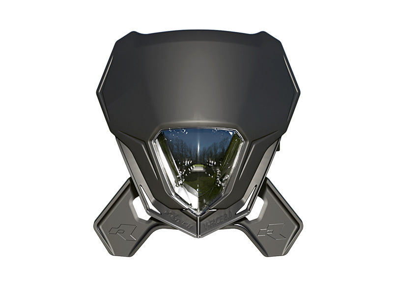 RTECH HEADLIGHT V-FACE 2.0 LED, BLK/BLK