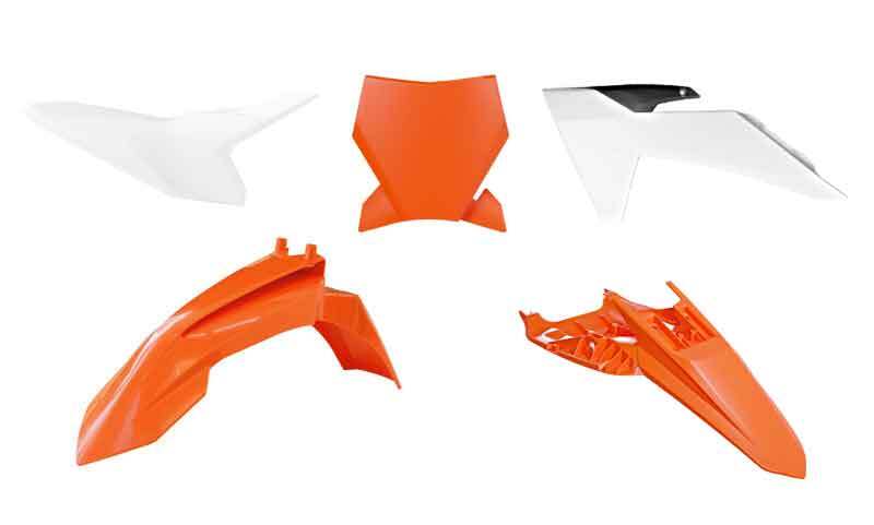 RTECH PLASTIC KIT 6 PCS, ORG/WHT
