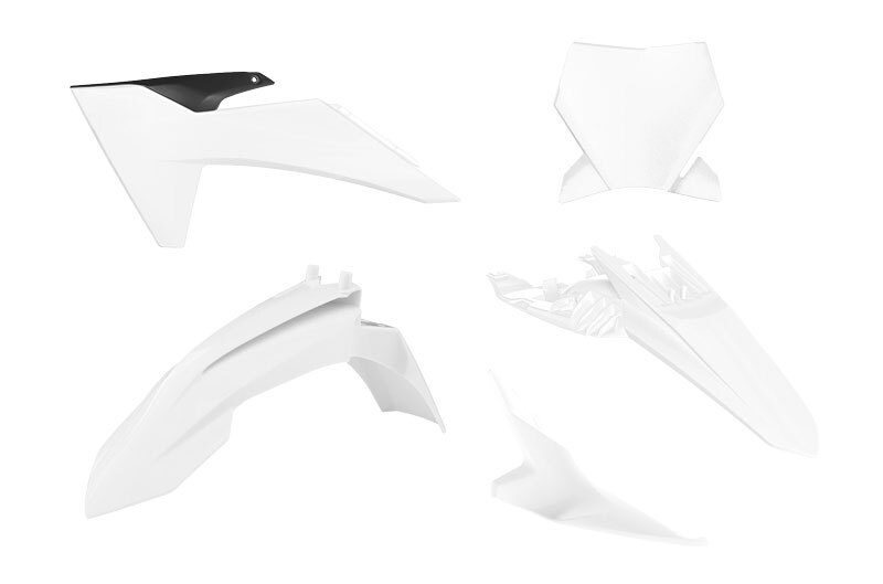 RTECH PLASTIC KIT 6 PCS, WHT/BLK