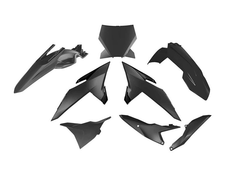 RTECH PLASTIC KIT 6 PCS, BLK/BLK