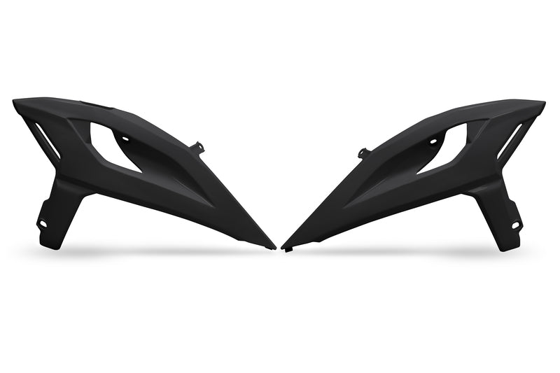 UFO RADIATOR SCOOPS, BLK/BLK