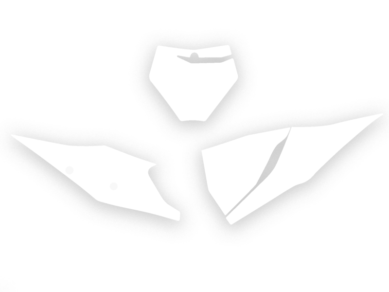 BBIRD PRE CUT NUMBER PLATE, WHT