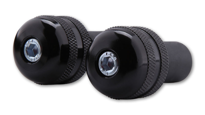 HIGHS H-BAR ENDS,ALUMINIUM,KNURLED,BLK