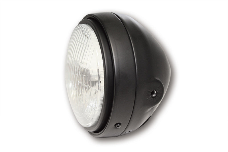 HIGHS 5-3/4 HEADLIGHT, FLUTED GLAS, BLK