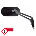 HIGHS MIRROR ALU, OVAL, PAIR, BLK
