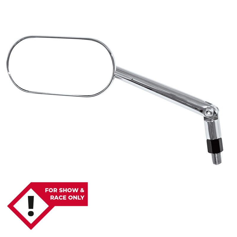 HIGHS MIRROR AGILA, OVAL, ADJ.STEM, CHR