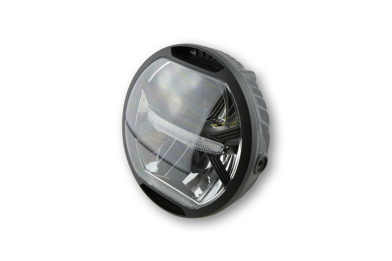 KOSO LED HEADLIGHT, BLK, SIDE MOUNT