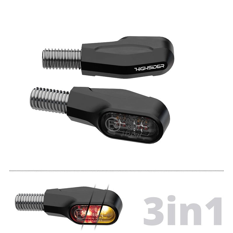 HIGHS VENTURA-X LED TAIL/FLASH BLK SMK