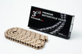 EK CHAIN 525SPR/3D RIVET, 110, GLD/GLD