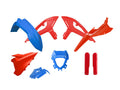 RTECH PLASTIC KIT 7 PCS, BLU/RED