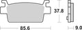 BREMB REAR BRAKE PADS CARBON CERAMIC