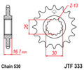 JTSPR FR SPROC 530 STEEL NFR 33, STL, 16