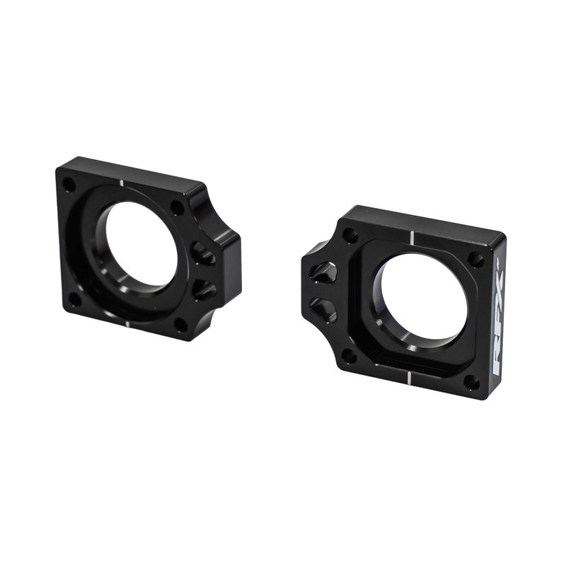 RFX PRO REAR AXLE ADJUSTER BLOCKS, BLK