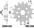 PBR FR SPROC 428 ALU ST 2346, 14, STL