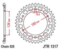 JTSPR RR SPROC 525 STEEL ST 1317, 43, BL