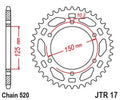 JTSPR RR SPROC 520 STEEL ST 17, 46, BLK