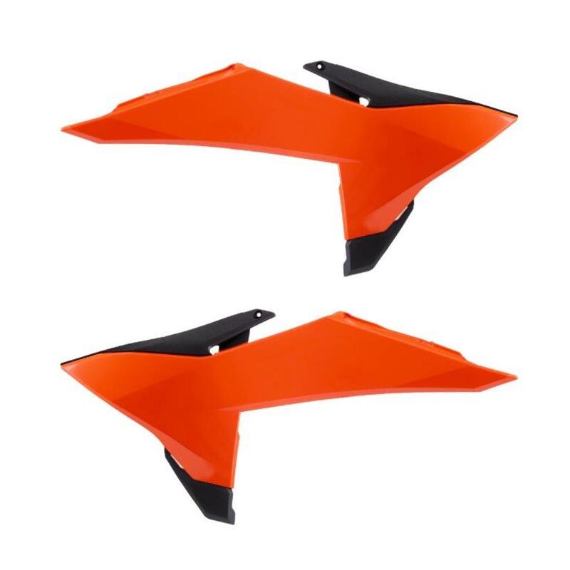 POLIS RADIATOR SCOOPS, ORG/BLK