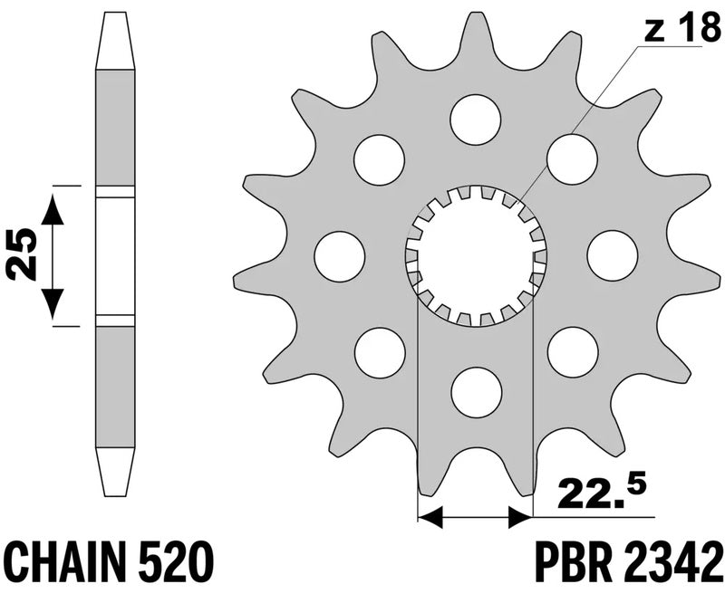 PBR FR SPROC 520 STEEL 2342, 17