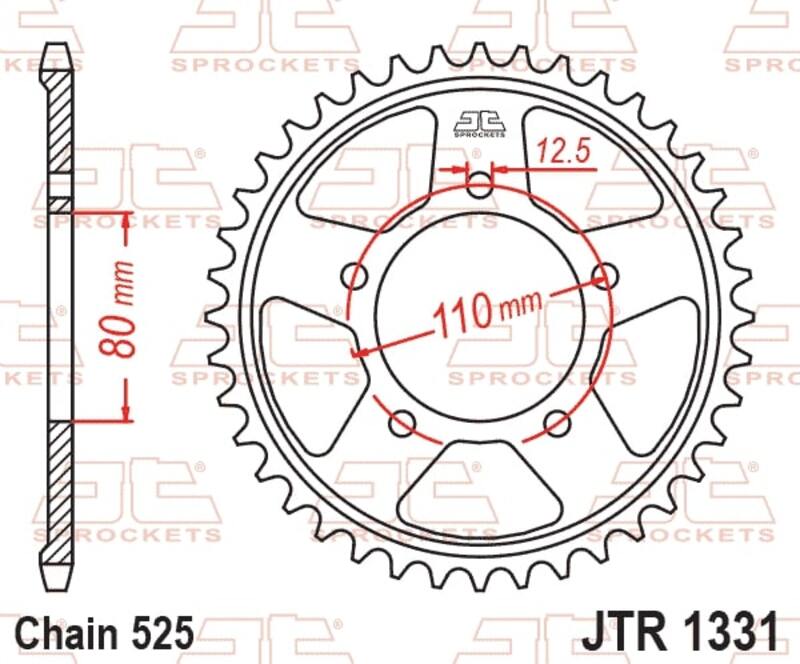 JTSPR RR SPROC 525 STEEL 1331, 42