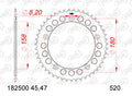 AFAM RR SPROC 520 STEEL ST 182500, 45