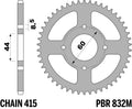 PBR RR SPROC 415 STEEL ST 832M, 52