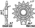 PBR FR SPROC 520 STEEL ST 2362, 12