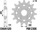 PBR FR SPROC 520 STEEL SC 2308, 14