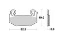 BREMB BRAKE PADS 07BB42LA SINTER METAL