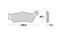 BREMB BRAKE PADS 07BB4380 SINTER METAL