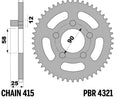 PBR RR SPROC 415 STEEL 4321, 44