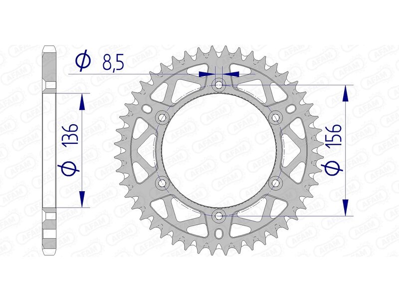 AFAM RR SPROC 520 ALU 15206K, 46