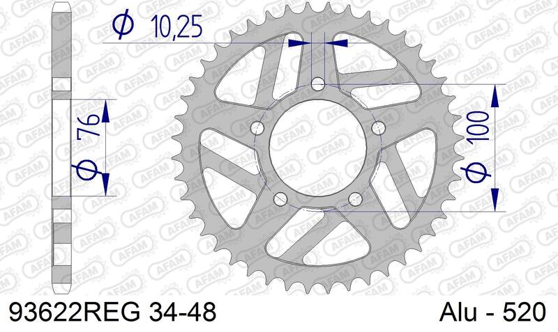 AFAM RR SPROC 520 ALU 93622K, 40