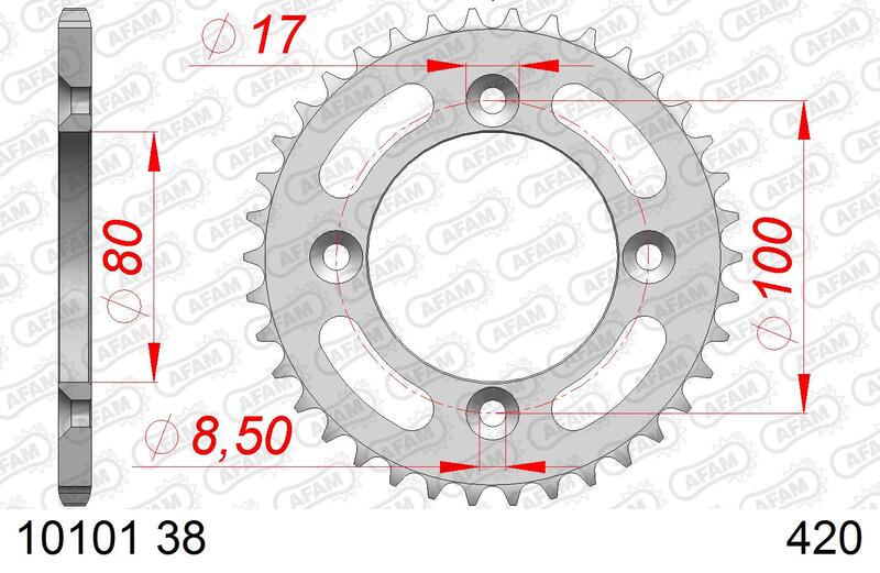 AFAM RR SPROC 420 STEEL 10101, 38