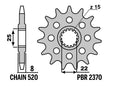 PBR FR SPROC 520 STEEL 2370, 13