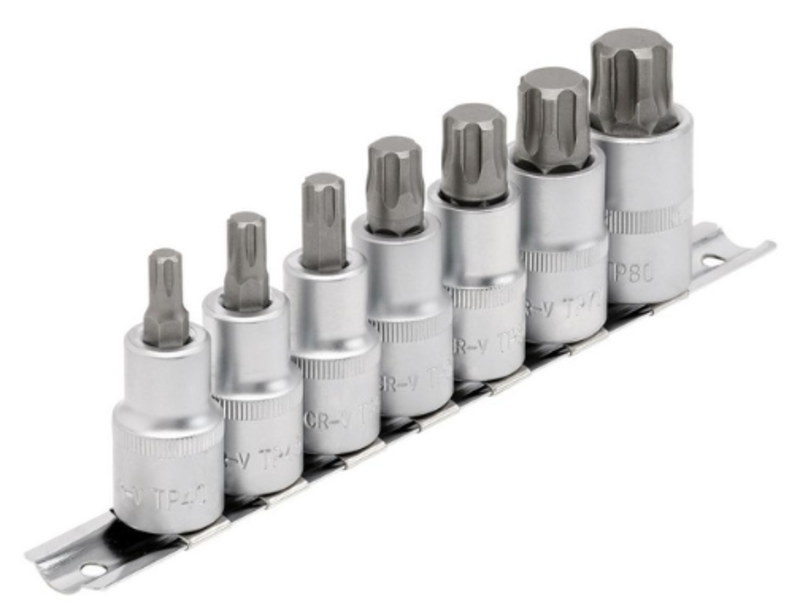 DRPER EXPERT SOCKET BIT SET TX 1/2 7PC