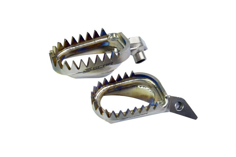 SCAR FOOT PEGS TITANE ANTI MUD
