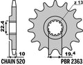 PBR FR SPROC 520 STEEL NF 2363G, 14