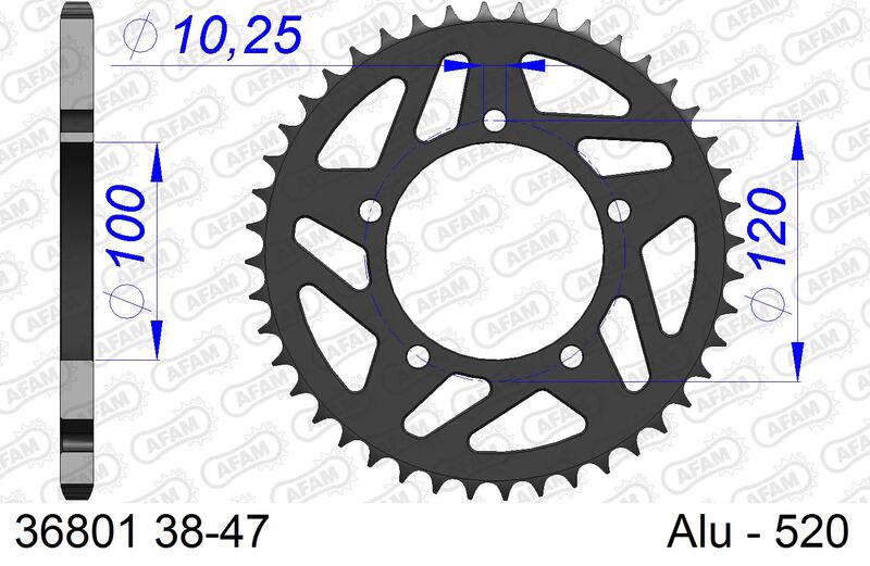 AFAM RR SPROC 520 ALU 36801K, 40