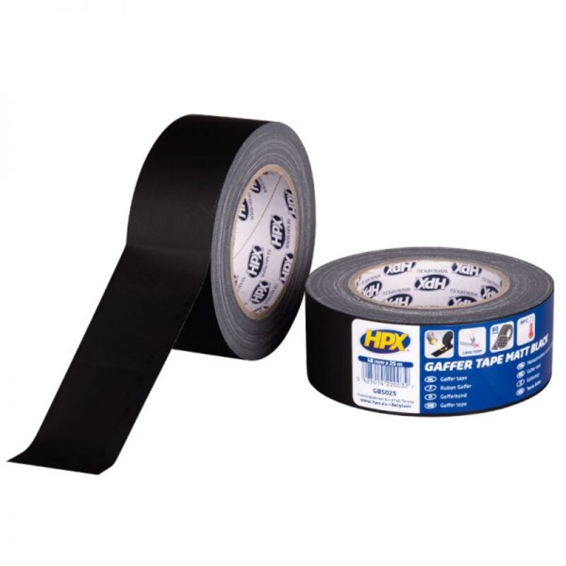 HPX TAPE GAFFER BLACK 48MMX25M