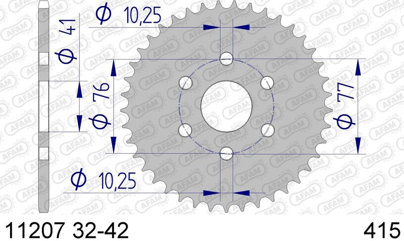 AFAM RR SPROC 415 ALU 11207K, 38
