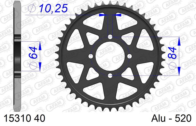 AFAM RR SPROC 520 ALU 15310K, 40