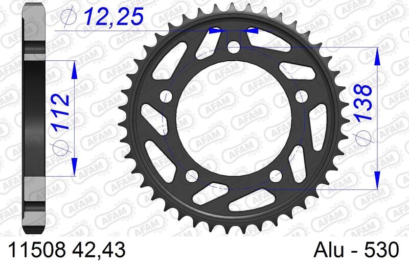 AFAM RR SPROC 530 ALU 11508K, 43