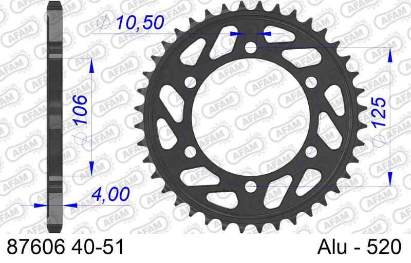 AFAM RR SPROC 520 ALU 87606K, 49
