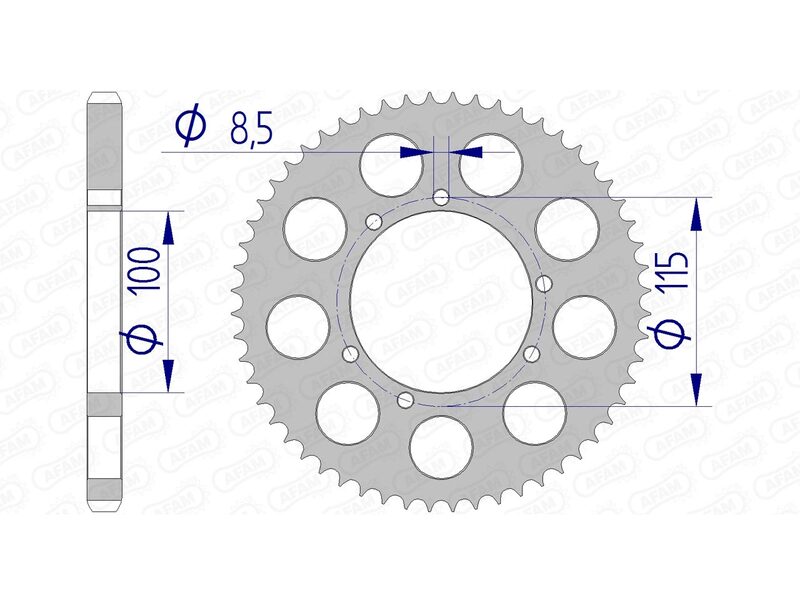 AFAM RR SPROC 428 ALU 93117K, 50