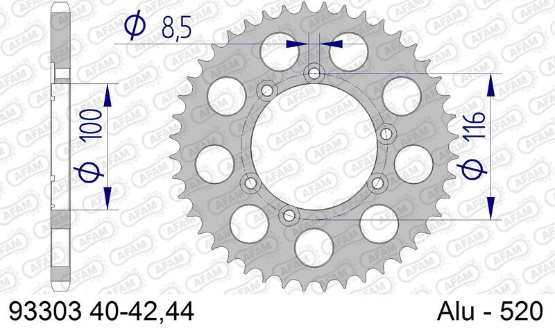 AFAM RR SPROC 520 ALU 93303K, 41