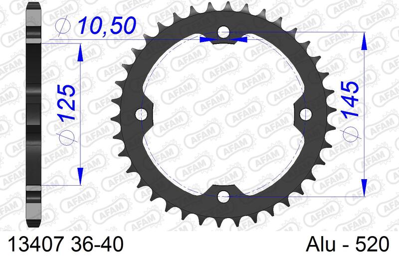 AFAM RR SPROC 520 ALU 13407K, 36